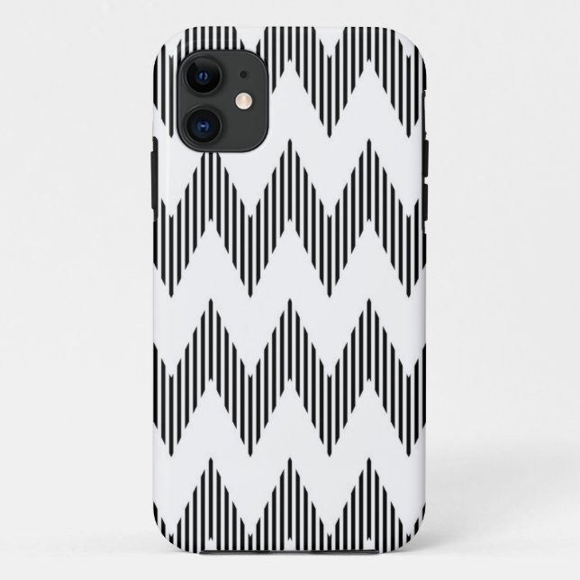 Capa Para iPhone 11 Padrão geométrico zigzag (Verso)