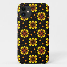Padrão Groovy 70s Daisy Flower Power