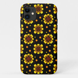 Capa Para iPhone 11 Padrão Groovy 70s Daisy Flower Power