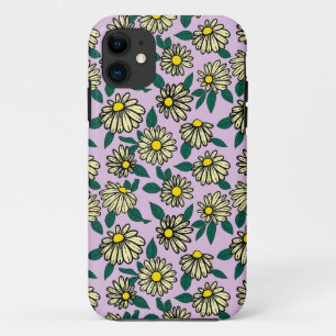 Capa Para iPhone 11 Padrão Invisível Amarelo Ditsy