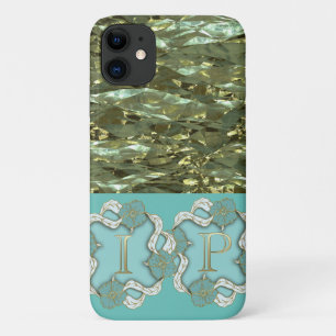 Capa Para iPhone 11 Padrão Invisível Com Monograma I P