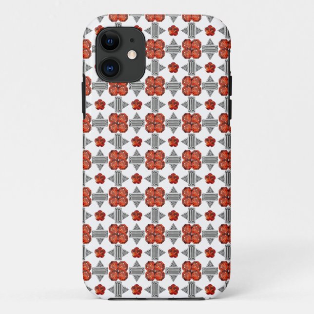 Capa Para iPhone 11 Padrão Laranja Diamond (Verso)