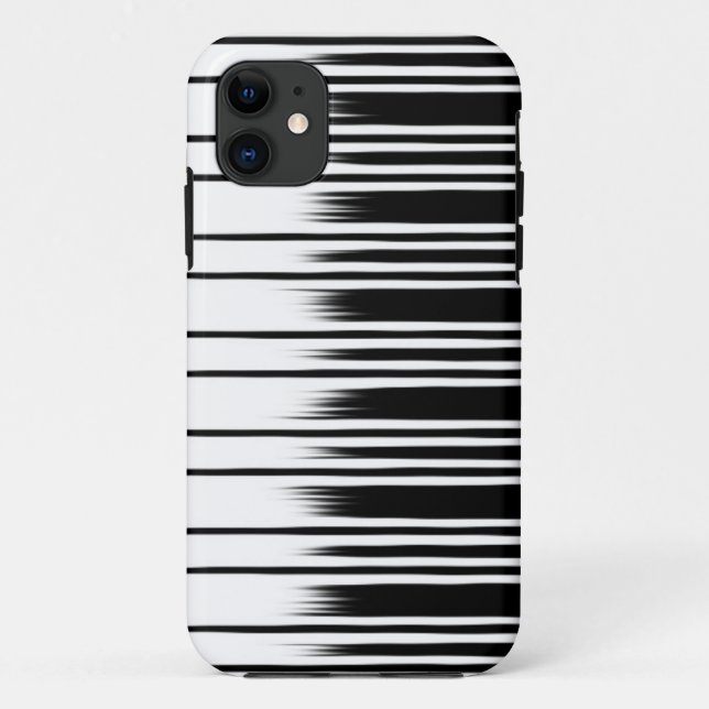 Capa Para iPhone 11 Padrão legal em branco e preto (Verso)