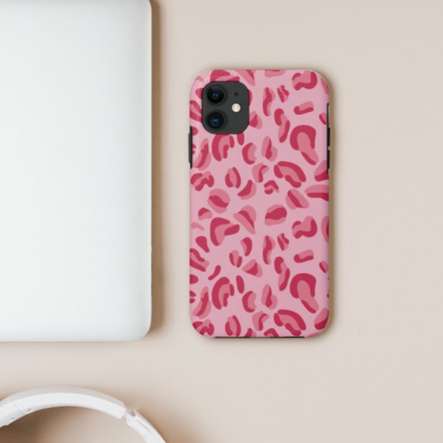 Capa Para iPhone 11 Padrão-Leopardo Rosa (Criador carregado)