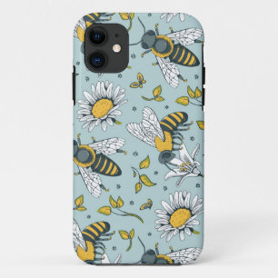 Capa Para iPhone 11 Padrão Mel Muitas Abelhas
