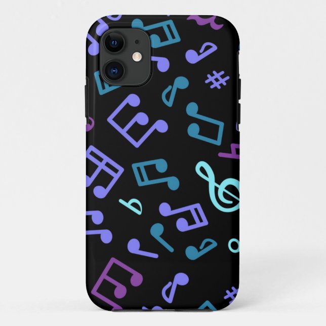 Capa Para iPhone 11 Padrão musical (Verso)