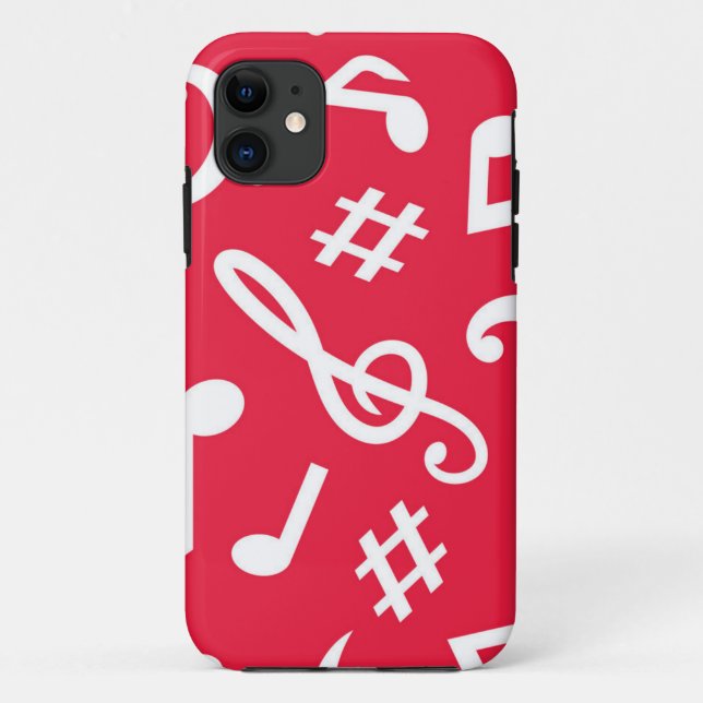 Capa Para iPhone 11 Padrão musical (Verso)