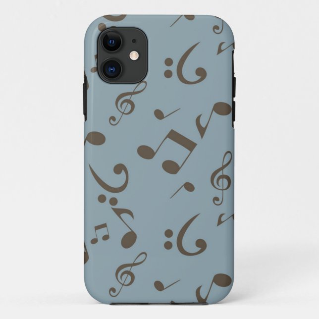 Capa Para iPhone 11 Padrão musical (Verso)