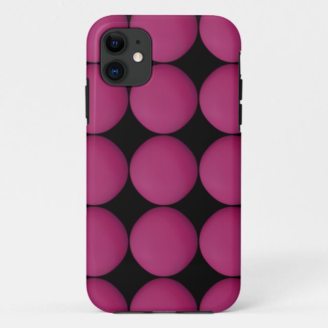 Capa Para iPhone 11 Padrão na moda Magenta (Verso)