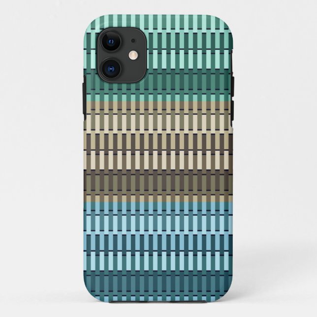 Capa Para iPhone 11 Padrão Na moda Verde Amarelo moderno de Abstrato (Verso)