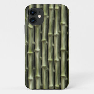 Capa Para iPhone 11 Padrão Natural do Bambu Verde