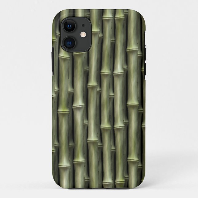 Capa Para iPhone 11 Padrão Natural do Bambu Verde (Verso)