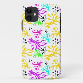 Capa Para iPhone 11 padrão neon multicolorido abstrato