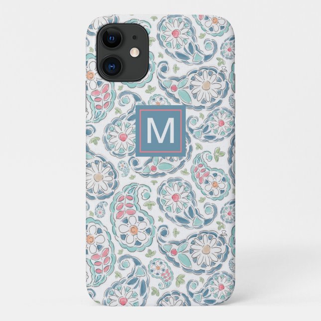 Capa Para iPhone 11 Padrão Paisley Springtime (Verso)