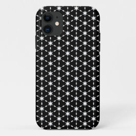 Capa Para iPhone 11 Padrão preto e branco das estrelas