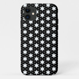 Capa Para iPhone 11 Padrão preto e branco das estrelas