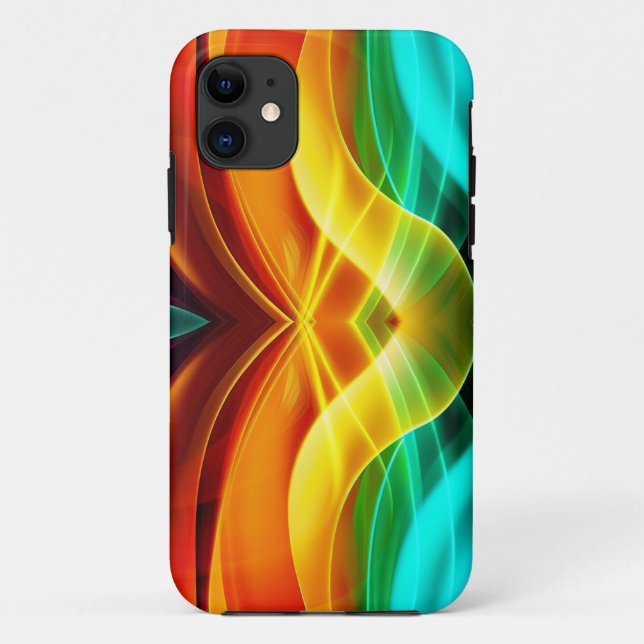 CAPA PARA iPhone 11 PADRÃO PSIQUEDÉLICO ARTÍSTICO MODERNO (Verso)