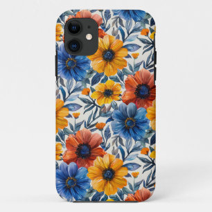 Capa Para iPhone 11 Padrão retro de moda russa floral