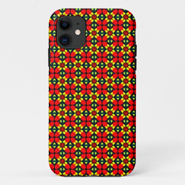 Capa Para iPhone 11 padrão retrorreflector original da floração funerá (Verso)
