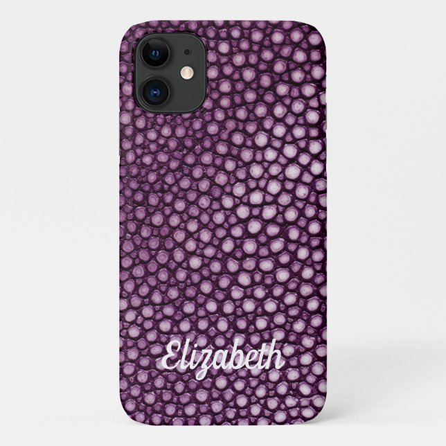 Capa Para iPhone 11 Padrão Roxo (Verso)