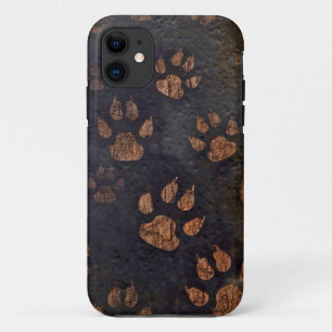 Capa Para iPhone 11 Padrão Rustic Black Paw