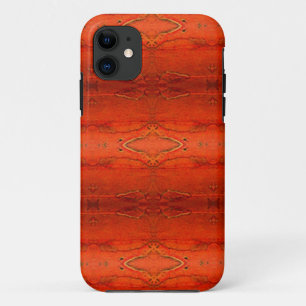 Capa Para iPhone 11 Padrão Rustic Orange Aztec
