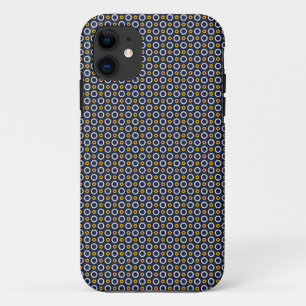 Capa Para iPhone 11 Padrão Sem Costura Circular Preta