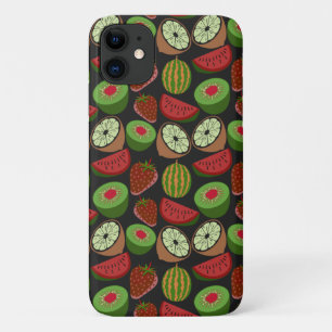 Capa Para iPhone 11 Padrão sem costura de fruta tropical colorido