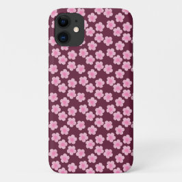 Capa Para iPhone 11 Padrão sem costura do Flor Frangipani Rosa