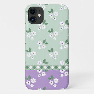 Capa Para iPhone 11 Padrão Simples de Girly Floral Roxo