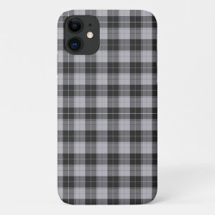 Capa Para iPhone 11 Padrão simples de tartan em cinza