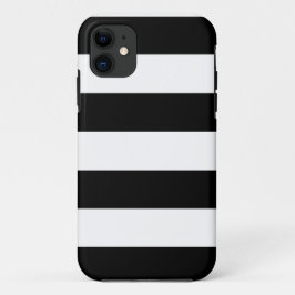 Capa Para iPhone 11 Padrão Strike Preto e Branco