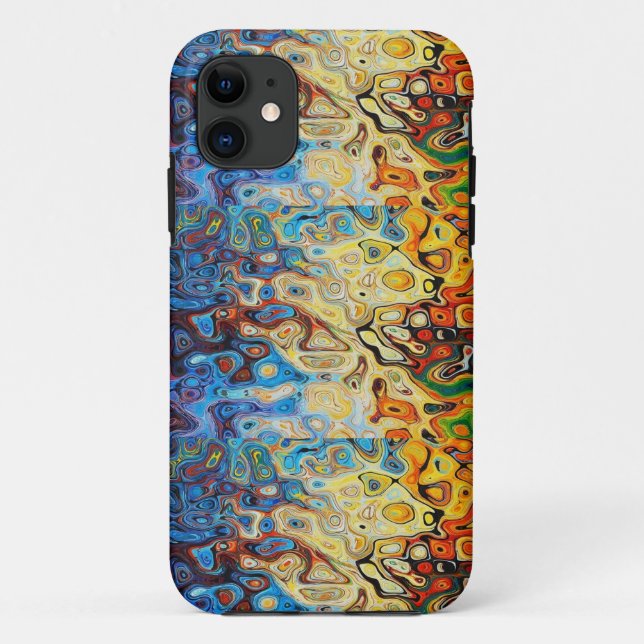 Capa Para iPhone 11 padrão texturizado por abstrato (Verso)