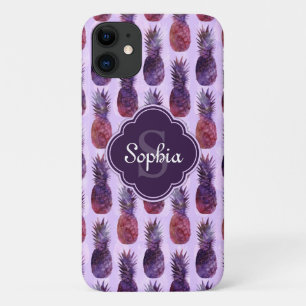 Capa Para iPhone 11 Padrão Trendy Watercolor Pineapple
