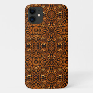 Capa Para iPhone 11 Padrão Tribal em Dourado