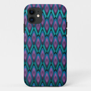 Capa Para iPhone 11 Padrão Tribal Ikat Zigzags e Diamantes