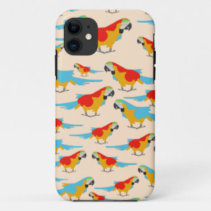 Capa Para iPhone 11 Padrão Tropical Macaw Colorida