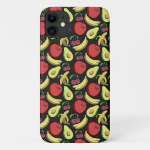 Capa Para iPhone 11 padrão uniforme de fruta fruta tropical colorida