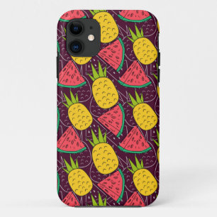 Capa Para iPhone 11 padrão uniforme de fruta padrão da superfície