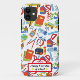 Capa Para iPhone 11 Padrão vibrante personalizável de volta à escola