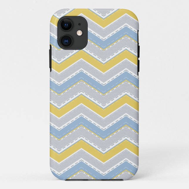 Capa Para iPhone 11 Padrão Zigzag (Verso)
