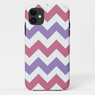 Capa Para iPhone 11 Padrão Zigzap Do Chevron Cor-De-Rosa Púrpura