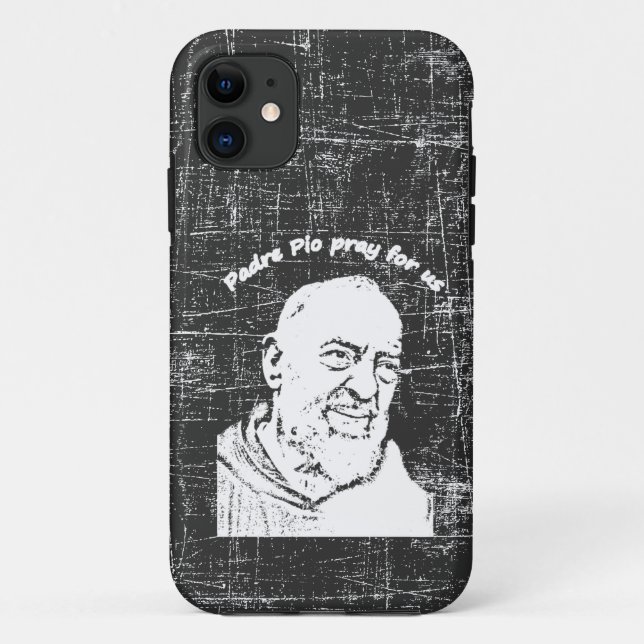 Capa Para iPhone 11 Padre Pio T-Shirt (Verso)