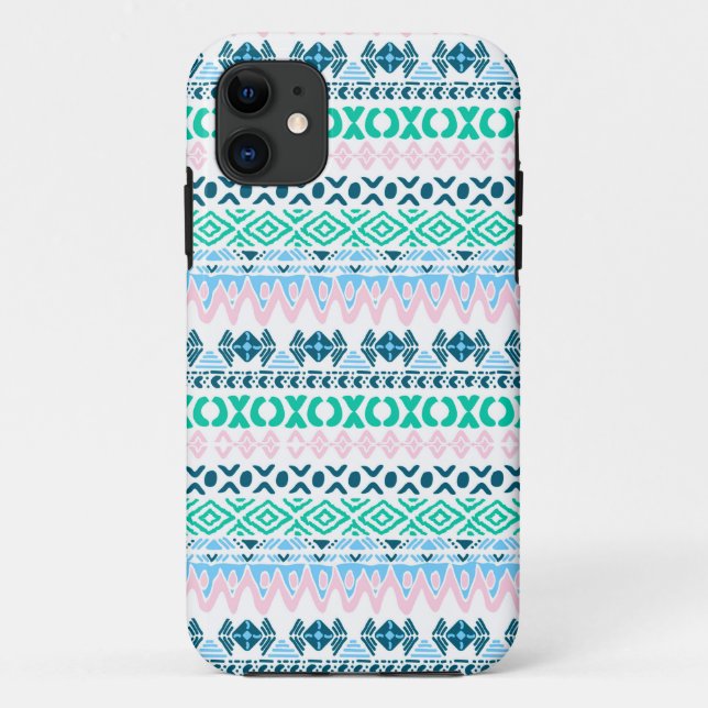 Capa Para iPhone 11 Padrões de arte pastel (Verso)
