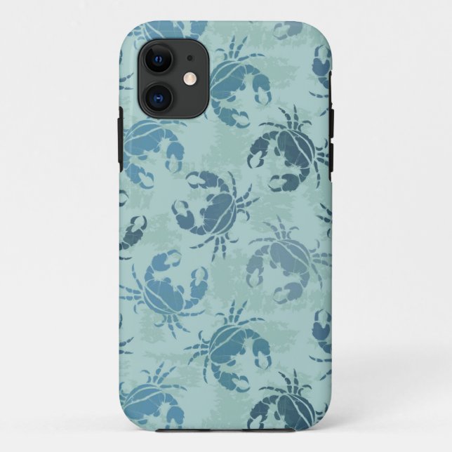 Capa Para iPhone 11 Padrões De Corante De Caranguejos (Verso)