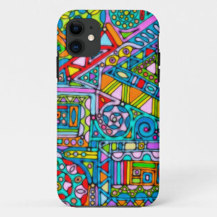 Capa Para iPhone 11 Padrões De Mão E Digitalmente Pintados Art 53°