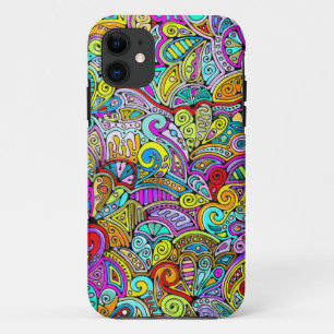Capa Para iPhone 11 Padrões De Mão E Digitalmente Pintados Art 6°