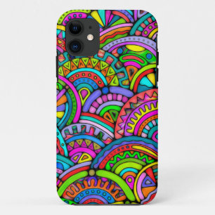 Capa Para iPhone 11 Padrões De Mão E Digitalmente Pintados Artigo 27º