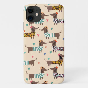 Capa Para iPhone 11 Padrões para cães salsicha-salsicha