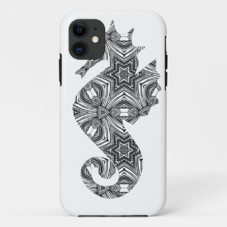 Capa Para iPhone 11 Página de Arte do Cavalo-da-Marinha para adultos a